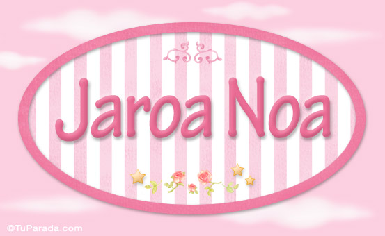 Tarjeta - Jaroa Noa - Nombre decorativo