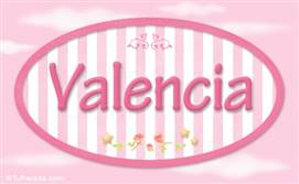 Valencia - Nombre decorativo