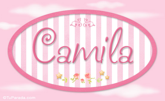 Tarjeta - Camila - Nombre decorativo