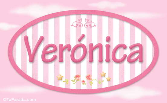 Tarjeta - Verónica - Nombre decorativo