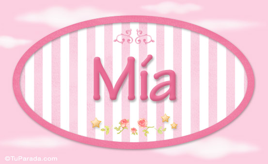 Mía - Nombre decorativo