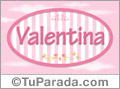 Valentina - Nombre decorativo