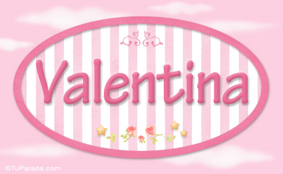 Valentina - Nombre decorativo