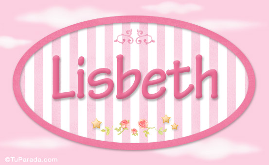 Tarjeta - Lisbeth - Nombre decorativo