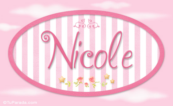 Tarjeta - Nicole - Nombre decorativo