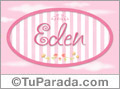 Eden - Nombre decorativo