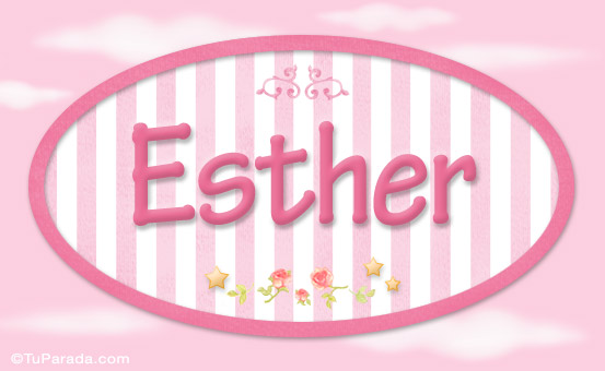 Tarjeta - Esther, nombre para niñas