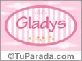 Nombre Nombre Gladys de bebé, para imprimir
