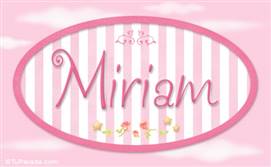 Miriam, nombre para niñas