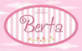 Berta, nombre para niñas