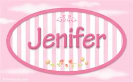 Nombre Jenifer de bebé, para imprimir