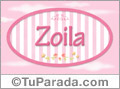 Zoila, nombre para niñas