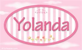 Yolanda, nombre para niñas