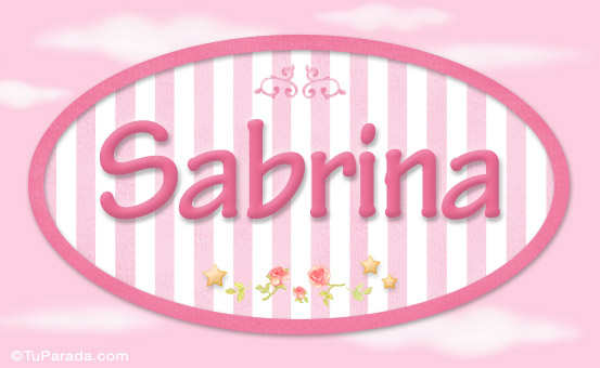 Tarjeta - Sabrina, nombre para niñas
