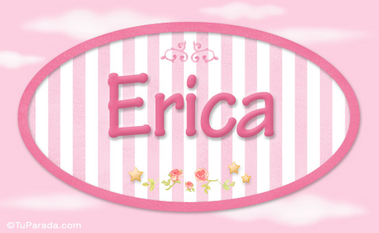 Tarjeta - Erica, nombre para niñas