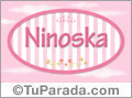 Nombre Nombre Ninoska de bebé, para imprimir