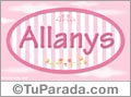 Allanys, nombre de bebé de niña