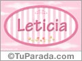 Leticia, nombre de bebé de niña