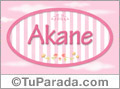 Akane, nombre de bebé de niña