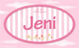 Jeni, nombre de bebé de niña