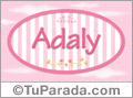 Adaly, nombre de bebé de niña