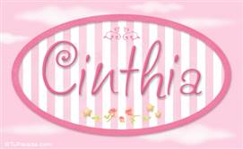 Cinthia, nombre de bebé de niña