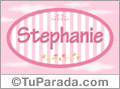 Nombre Nombre Stephanie de bebé, para imprimir