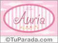 Auria, nombre de bebé de niña