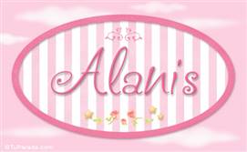 Alanis, nombre de bebé de niña