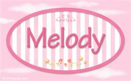 Melody, nombre de bebé de niña