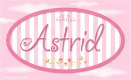 Astrid, nombre de bebé de niña