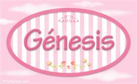 Génesis, nombre de bebé de niña