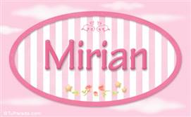 Mirian, nombre de bebé de niña