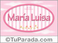 Nombre Nombre María Luisa de bebé, para imprimir