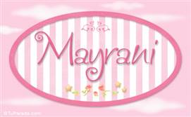 Mayrani, nombre de bebé de niña