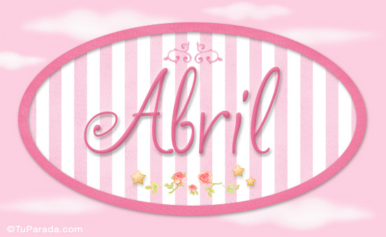 Abril, nombre de bebé de niña