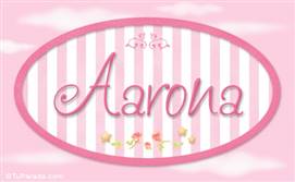 Aarona, nombre de bebé de niña