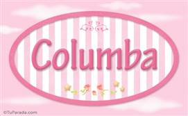 Columba, nombre de bebé de niña