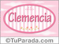 Clemencia, nombre de bebé de niña