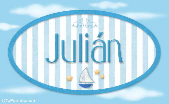 Tarjeta - Julián - Nombre decorativo