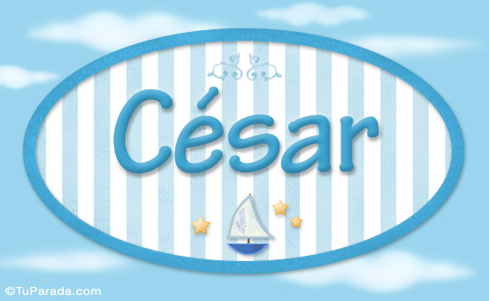 Tarjeta - Cesar - Nombre decorativo