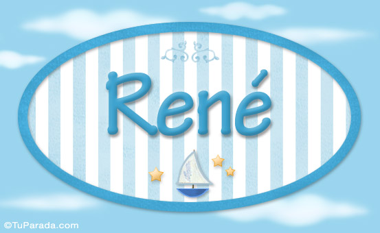 Tarjeta - René - Nombre decorativo