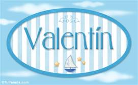 Valentín - Nombre decorativo