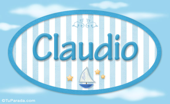 Tarjeta - Claudio - Nombre decorativo