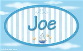 Joe, nombre de bebé, nombre de niño
