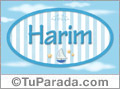 Harim, nombre de bebé, nombre de niño