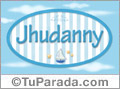 Nombre Nombre Jhudanny de bebé, para imprimir