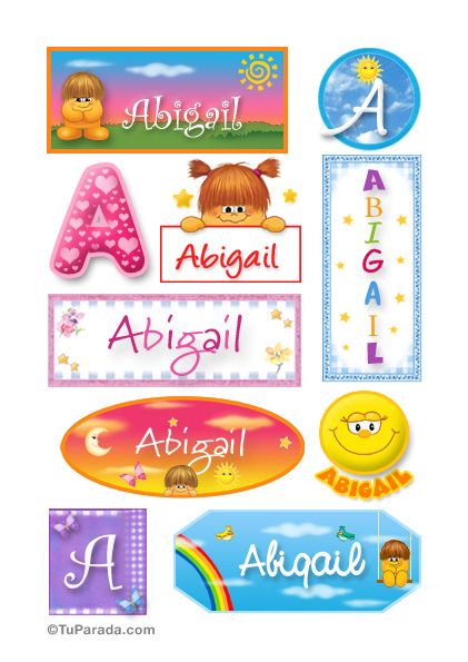 Tarjeta - Abigail - Para stickers