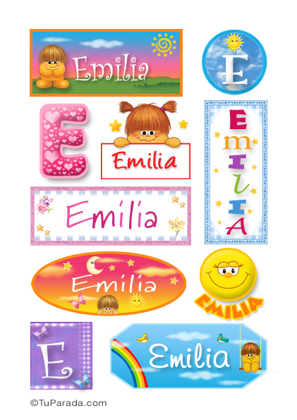 Tarjeta - Emilia - Para stickers