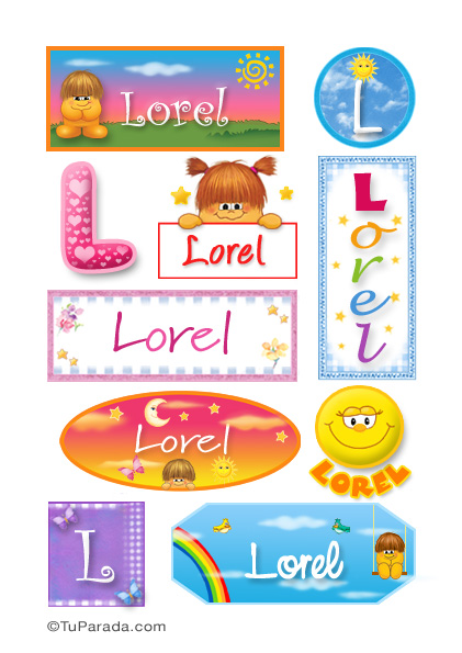 Lorel, nombre para stickers